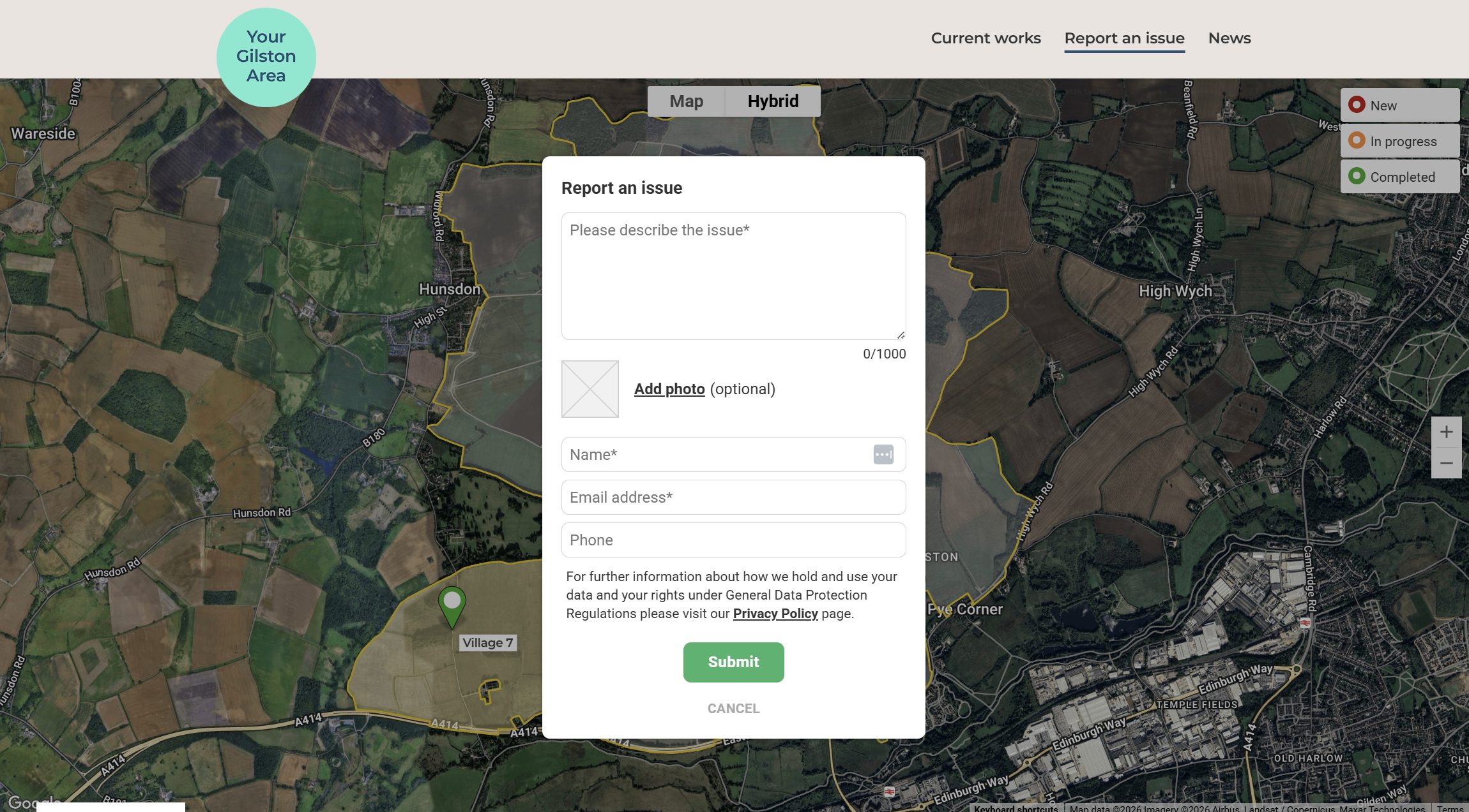 gilston.info add photo